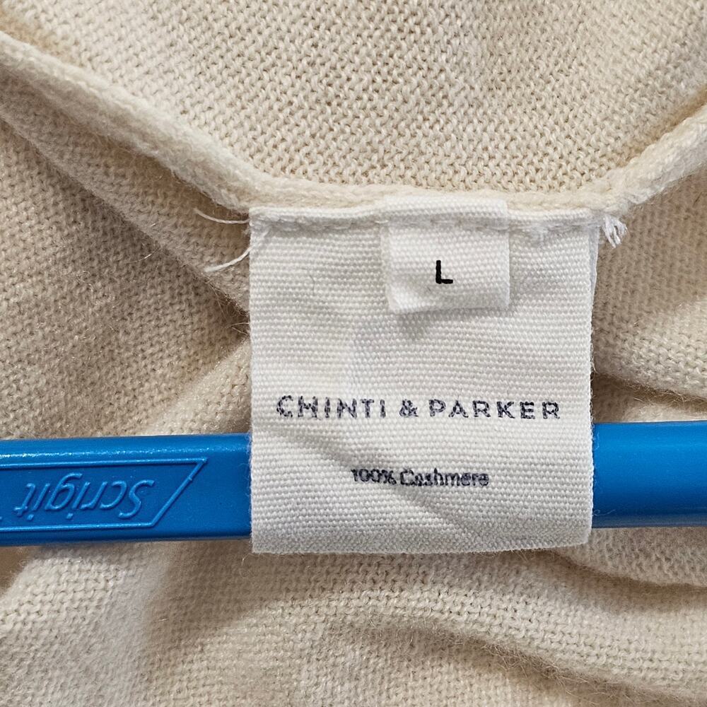 CHINTI & PARKER 'LOVE' Cashmere Sweater Cream Size L - Picture 10 of 11